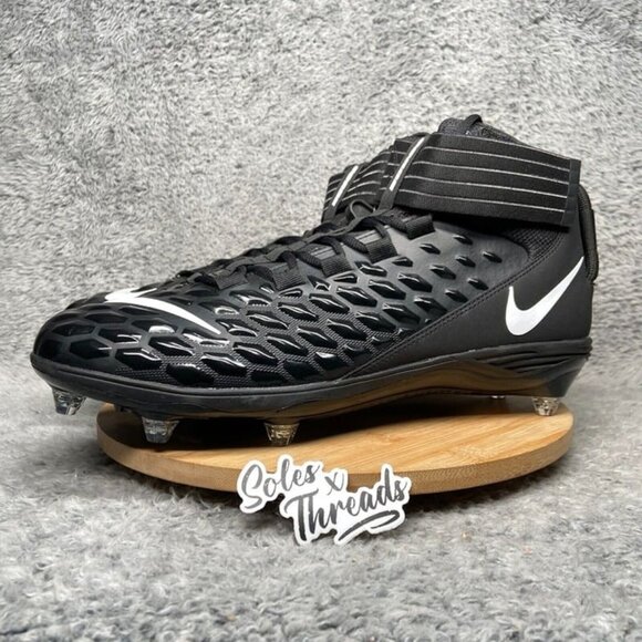 Nike Force Savage Pro 2 TD Detachable Football Size 14 MenBlack White BV3981-001 - Picture 4 of 8